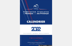 Calendrier fédéral 2022